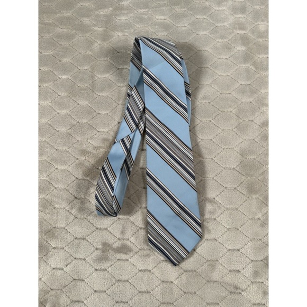 Vintage PAR EXCELLENCE 1970s‎ Mens Blue Striped Tie